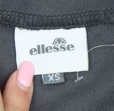 Ellesse Men's Grey XS Full Zip Hoodie with Logo Detail