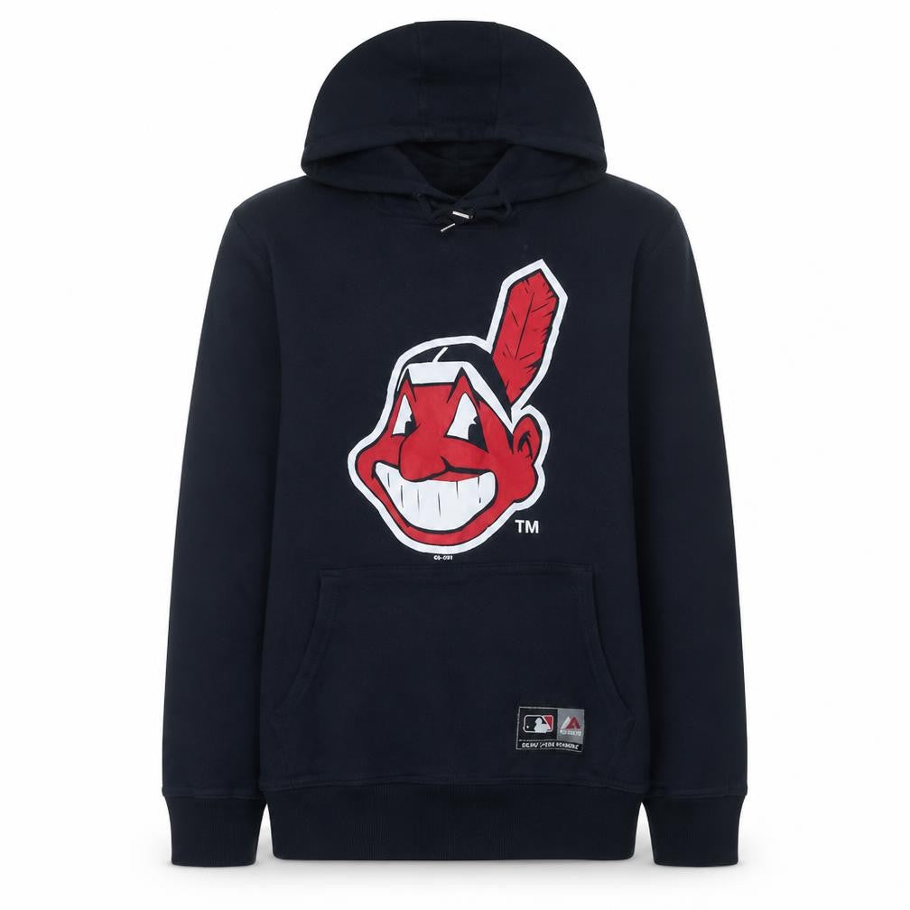 Majestic Mens Black M Pullover Hoodie Sweatshirt Graphic Baseball Logo