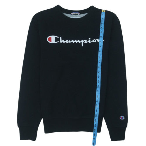 Champion Men's Black Small Pullover Logo Fleece Sweatshirt
