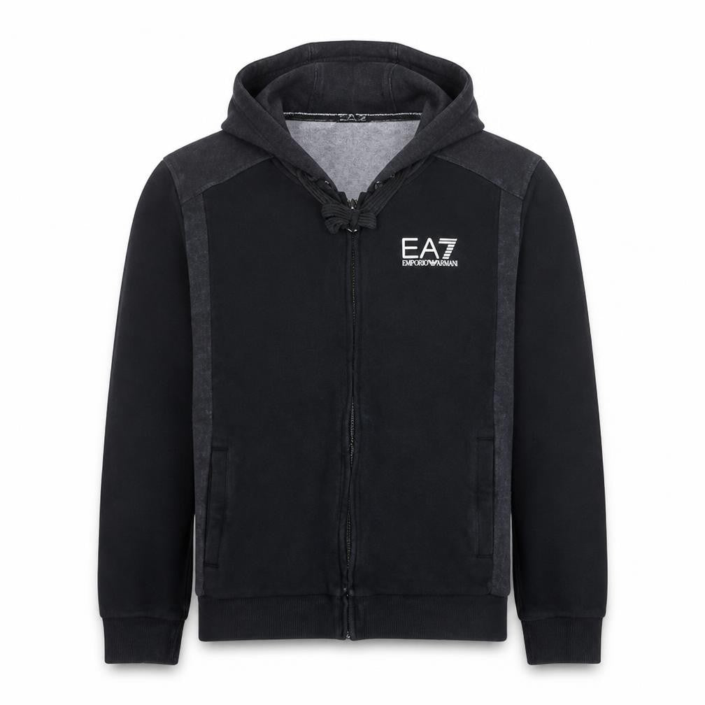 Emporio Armani EA7 Men's Black Full Zip Hoodie Size L
