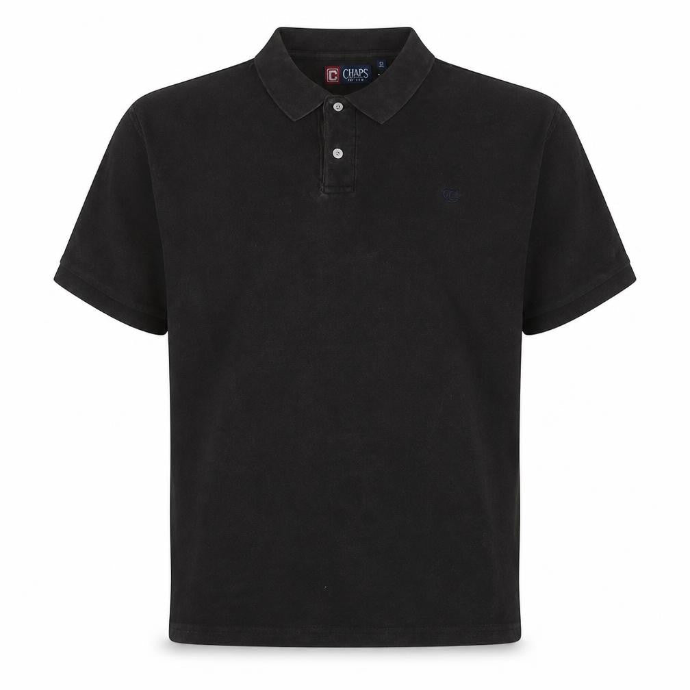 Chaps Men's Black XL Cotton Short Sleeve Polo Shirt