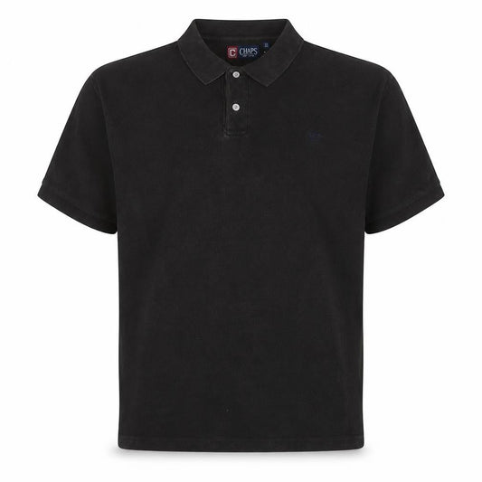 Chaps Men's Black XL Cotton Short Sleeve Polo Shirt