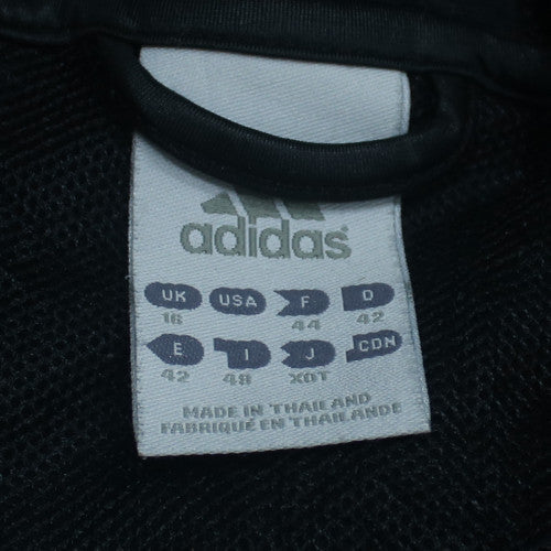 Adidas Womens Black Purple Full Zip Hooded Sweatshirt Size 16