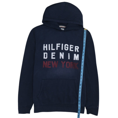 Hilfiger Denim Men's Blue XL Pullover Hoodie with Logo