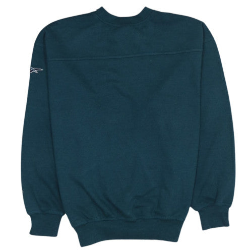 Reebok Men's Blue Crew Neck Pullover Sweatshirt M Classic Logo