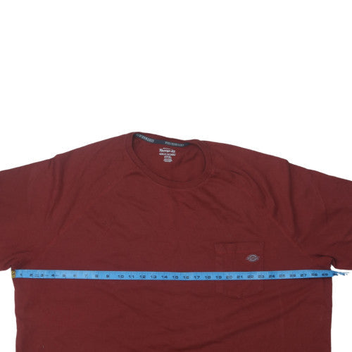 Dickies Men's 4XLT Red Temp-iQ Performance T-Shirt