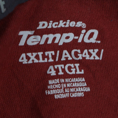 Dickies Men's 4XLT Red Temp-iQ Performance T-Shirt