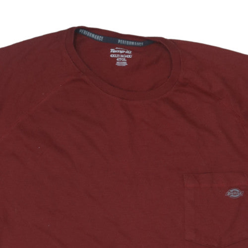 Dickies Men's 4XLT Red Temp-iQ Performance T-Shirt