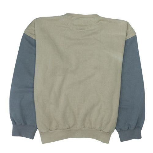 Sergio Tacchini Men’s Beige XL Pullover Sweatshirt Logo Crew Neck