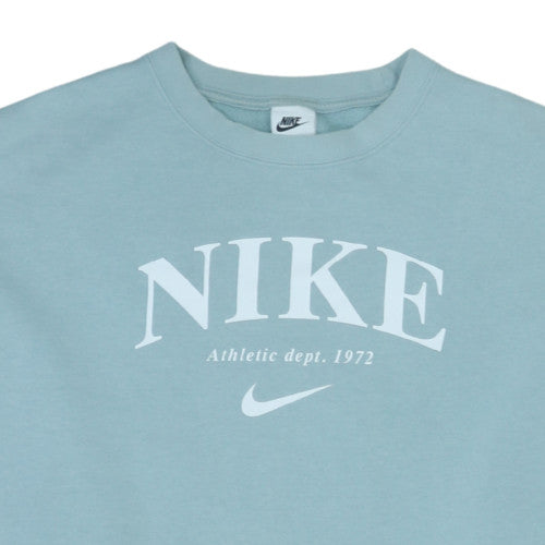 Nike Women's Blue Crew Neck Pullover Sweatshirt Size S Cotton Blend