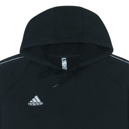 adidas Men’s Black XL Pullover Hoodie with Logo and Pockets