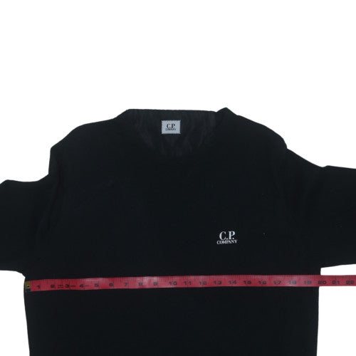 C.P. Company Men's Black Cotton Crew Neck Sweatshirt Size L