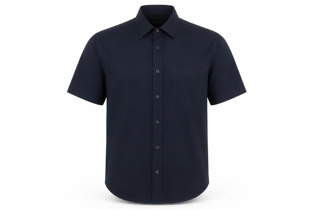 Contemporary Tailoring Men's Blue L Short Sleeve Button-Up Shirt