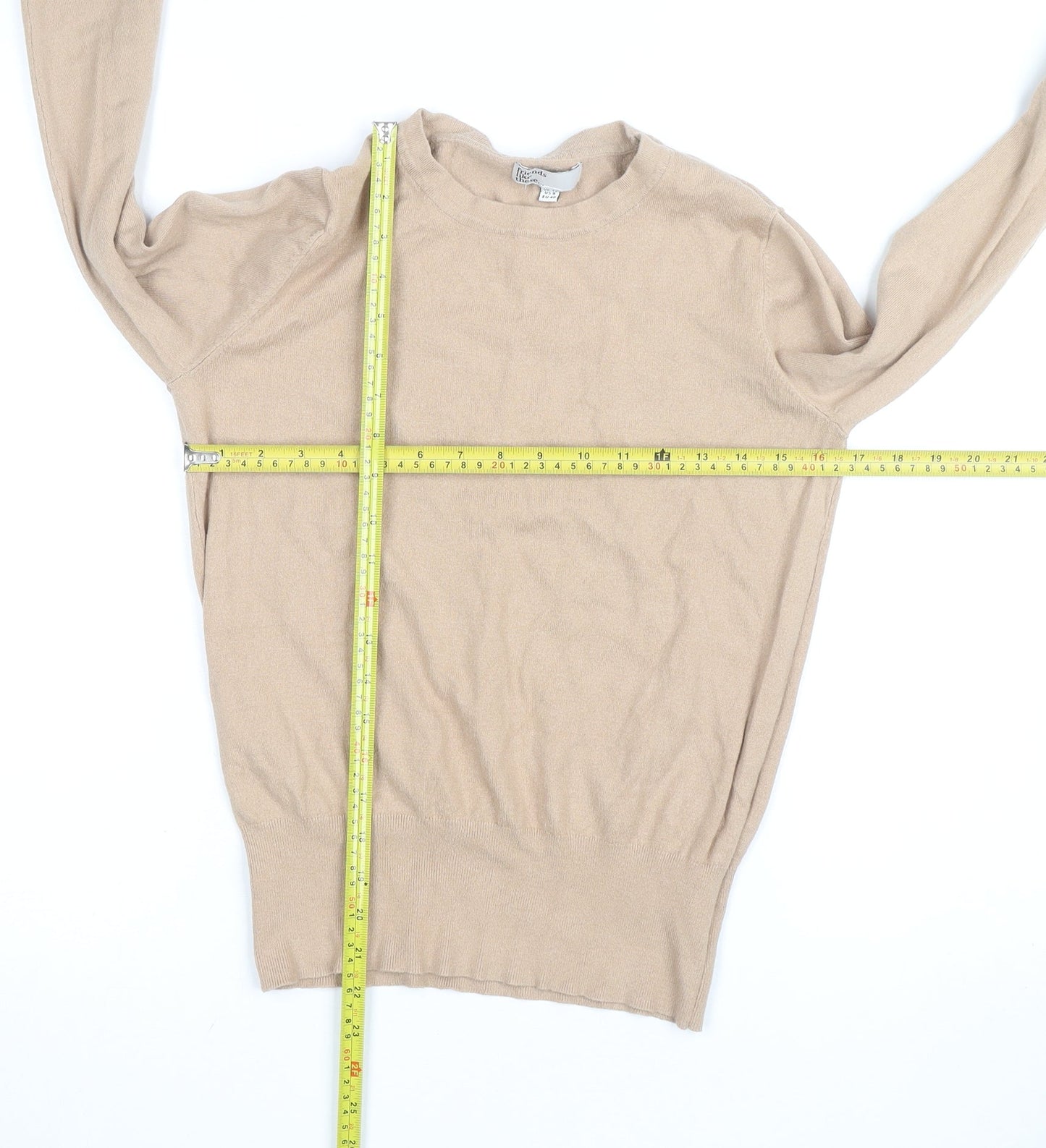 Friends Like These Women’s Beige Crew Neck Pullover Jumper Size 12