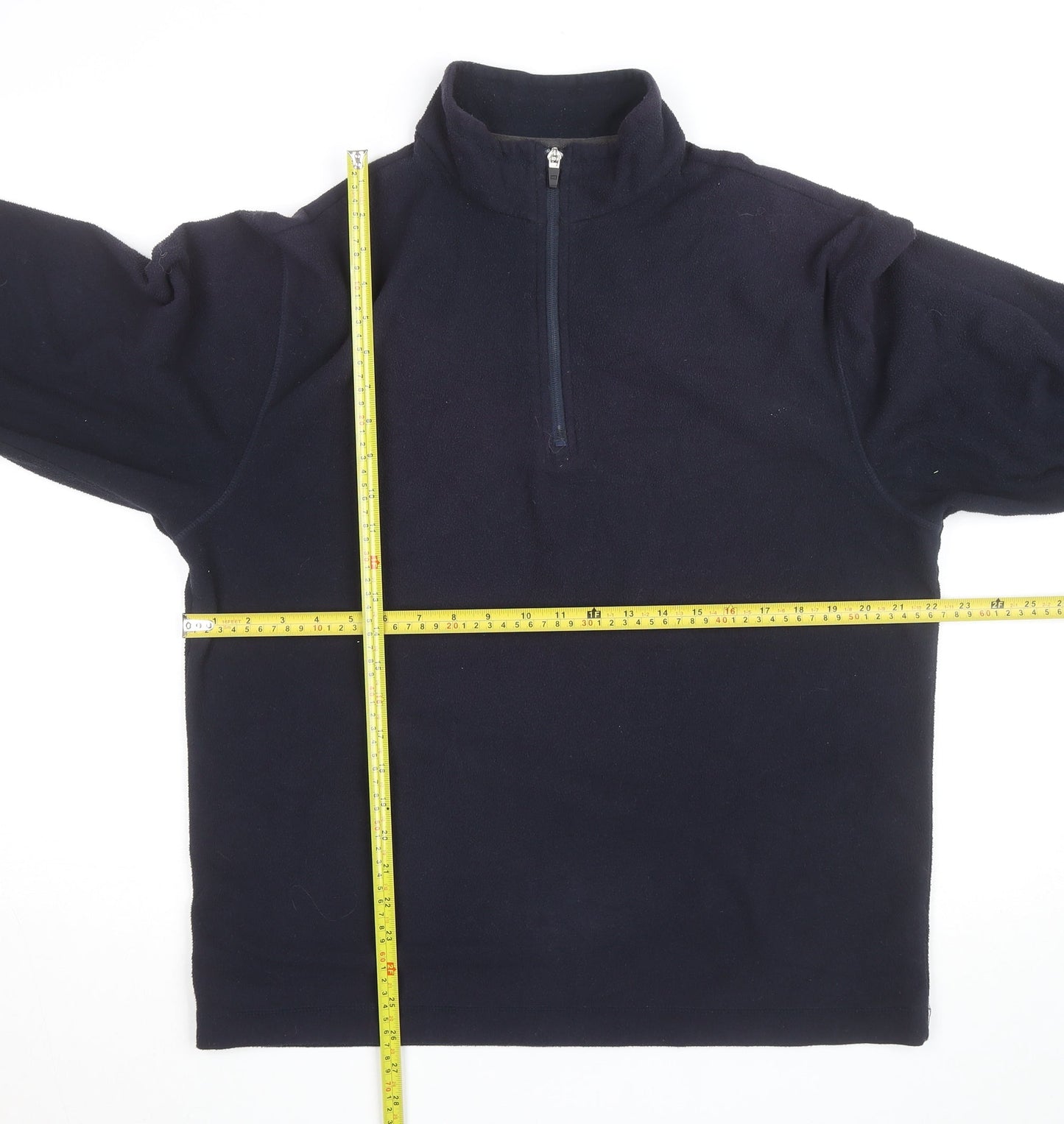 Marks and Spencer Men's Blue Fleece 1/2 Zip Pullover Jacket Size M