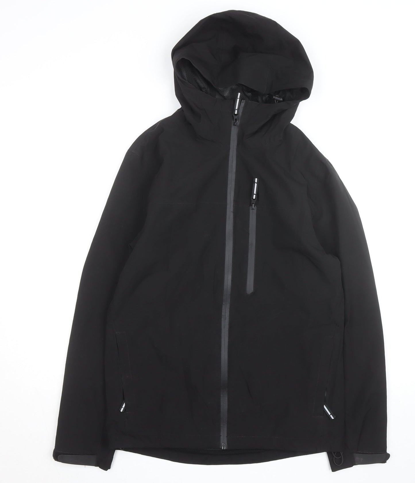 Primark Men's Black XS Waterproof Softshell Hooded Rain Jacket