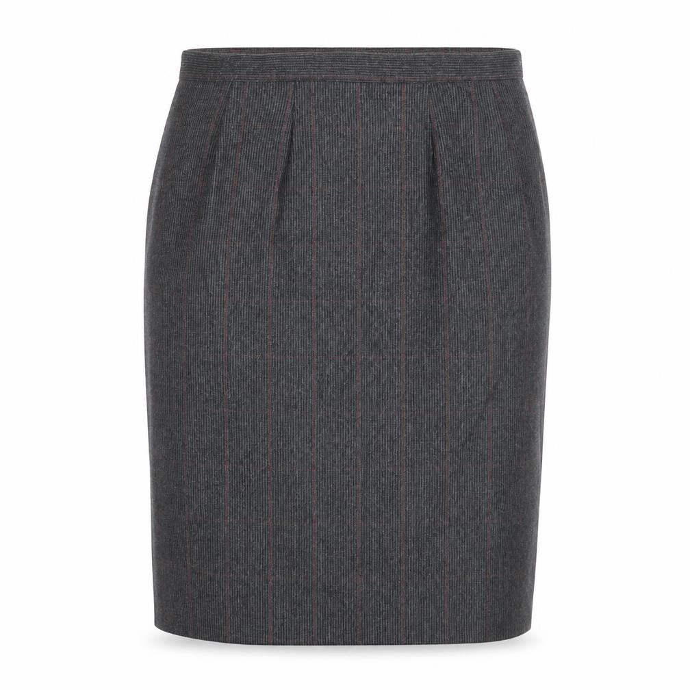Harve Benard Women's Grey Wool Pencil Skirt Size 14 Lined Workwear