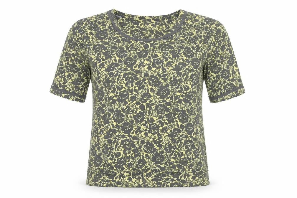 Next Women’s Green Floral Short Sleeve Cotton T-Shirt Size 10