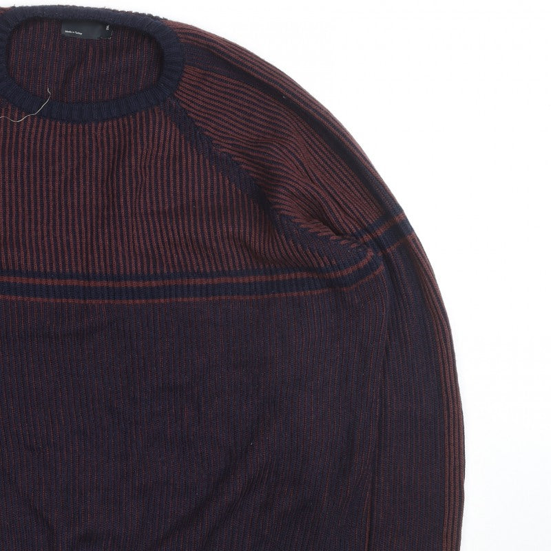Additional view of ASOS DESIGN Men’s Blue 2XL Striped Knit jumper