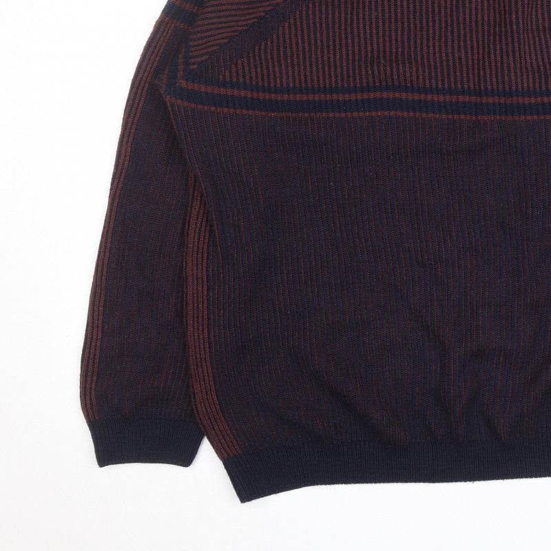 Additional view of ASOS DESIGN Men’s Blue 2XL Striped Knit jumper