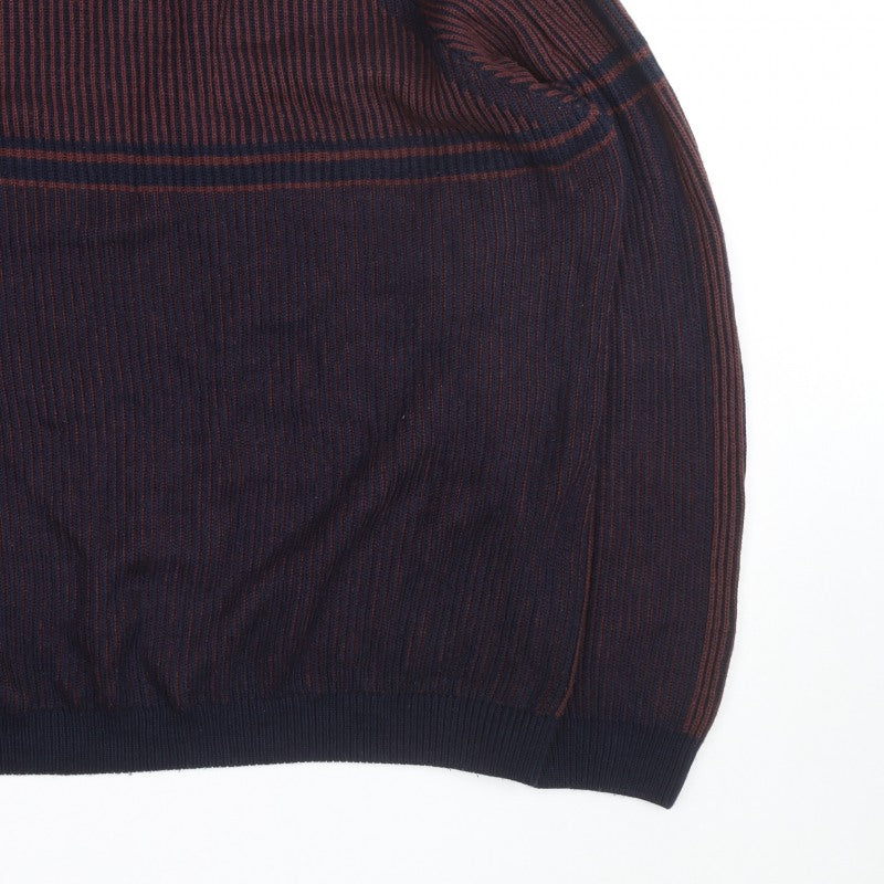 Additional view of ASOS DESIGN Men’s Blue 2XL Striped Knit jumper