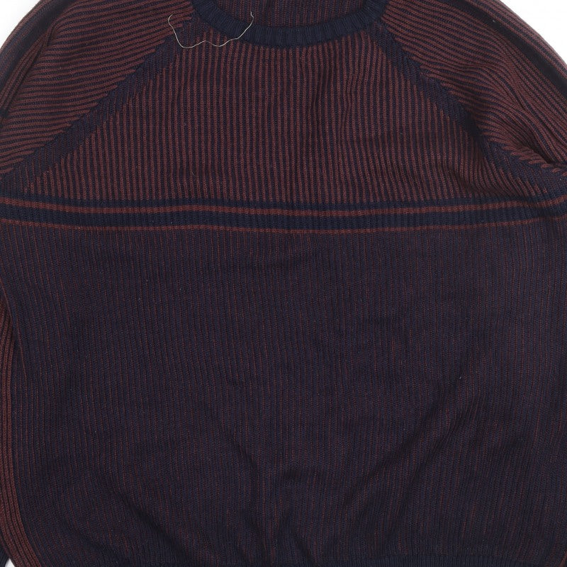 Additional view of ASOS DESIGN Men’s Blue 2XL Striped Knit jumper