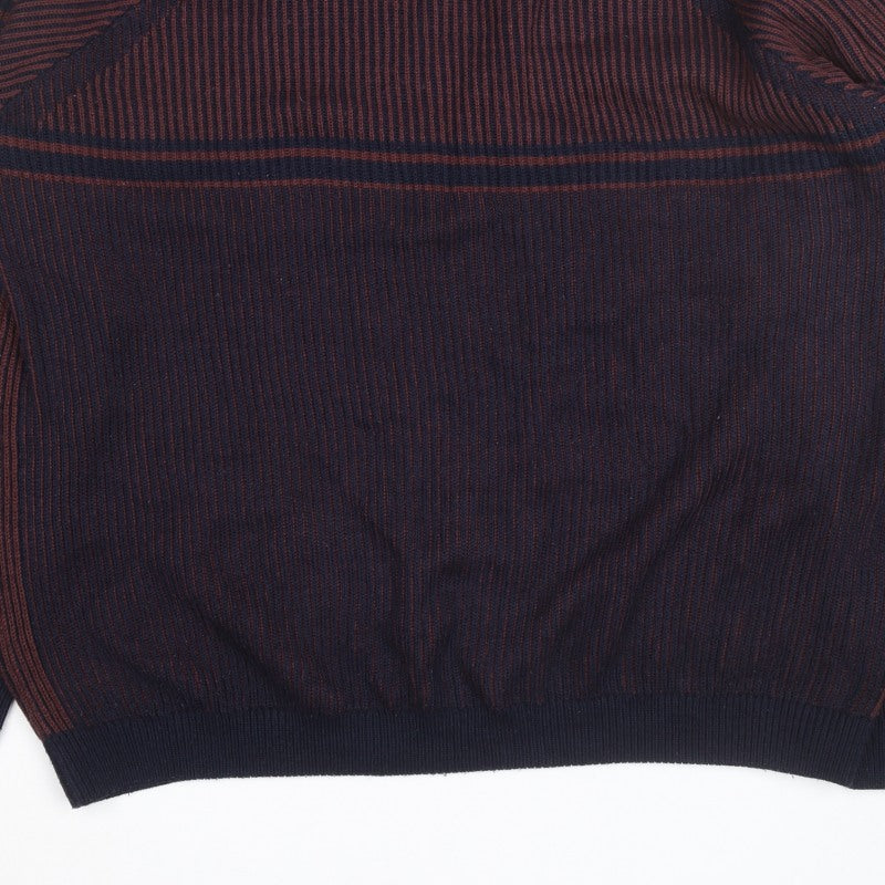 Additional view of ASOS DESIGN Men’s Blue 2XL Striped Knit jumper