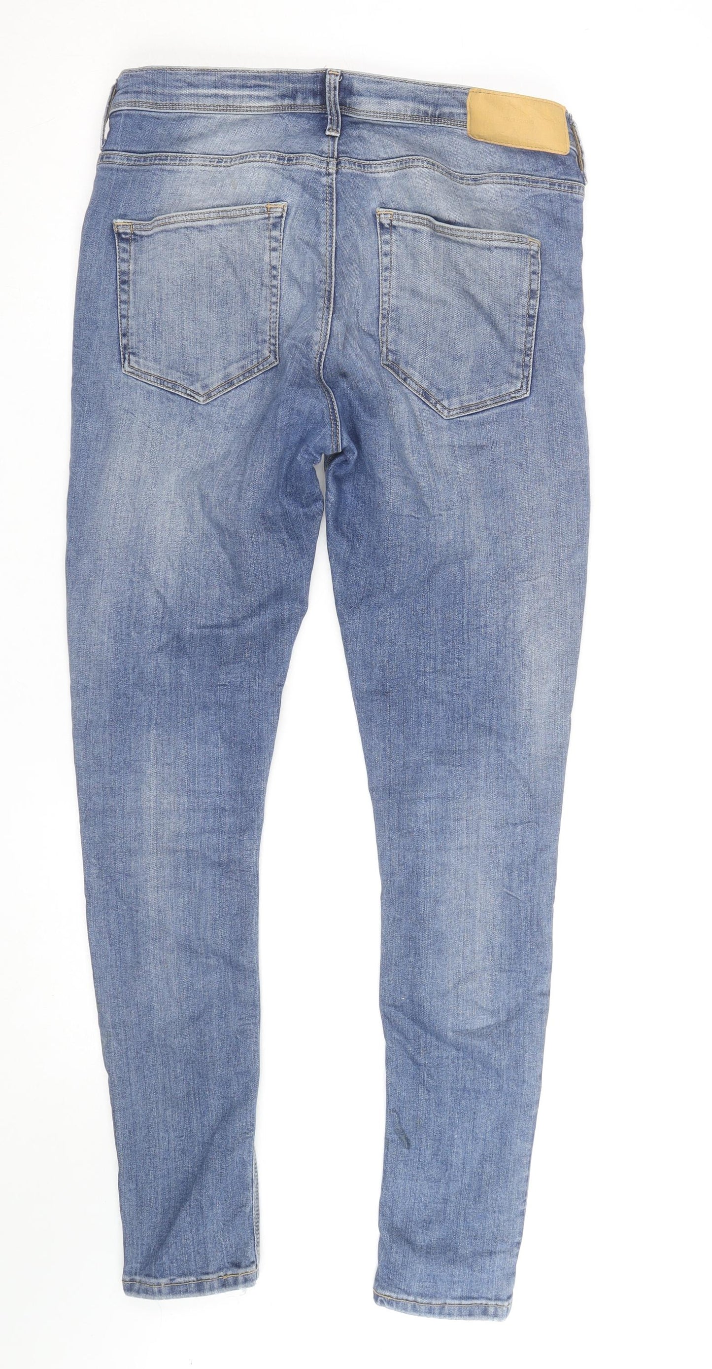 River Island Women's Blue Skinny Distressed Jeans Size 16 Regular