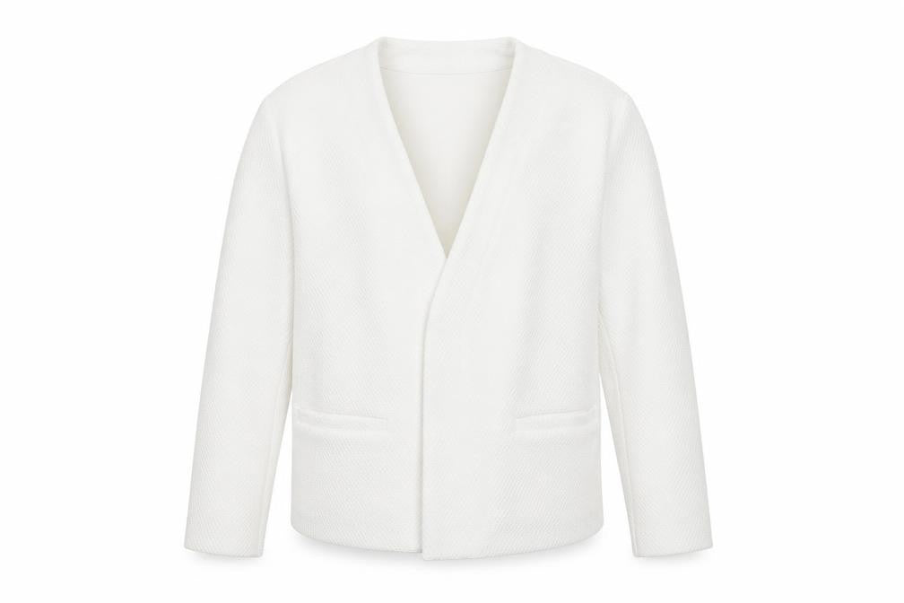 Dunnes White Long Sleeve Open Cardigan Sweatshirt Size 16