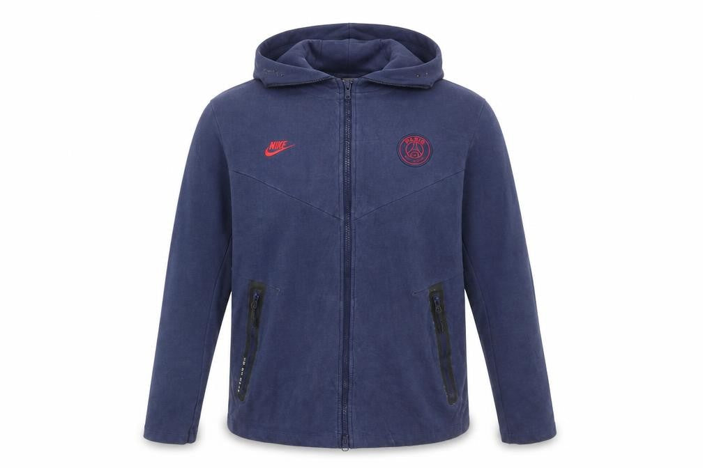 Nike Mens Blue Full Zip Hooded Sports Hoodie Size M