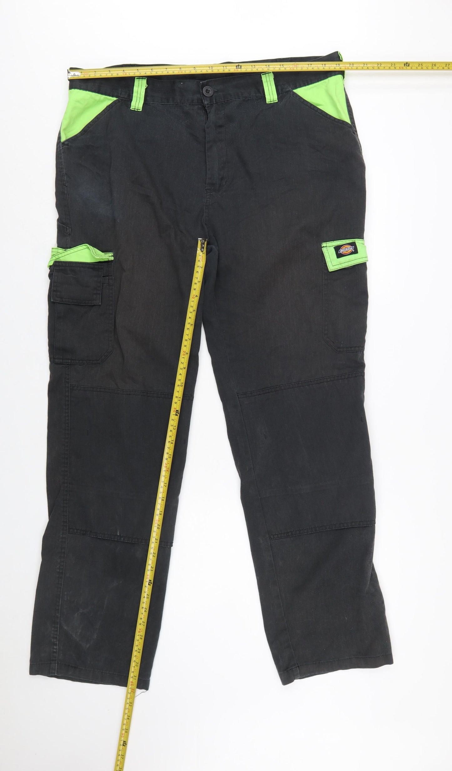 Dickies Men’s Black Cargo Work Trousers L 40in Waist Cotton Blend