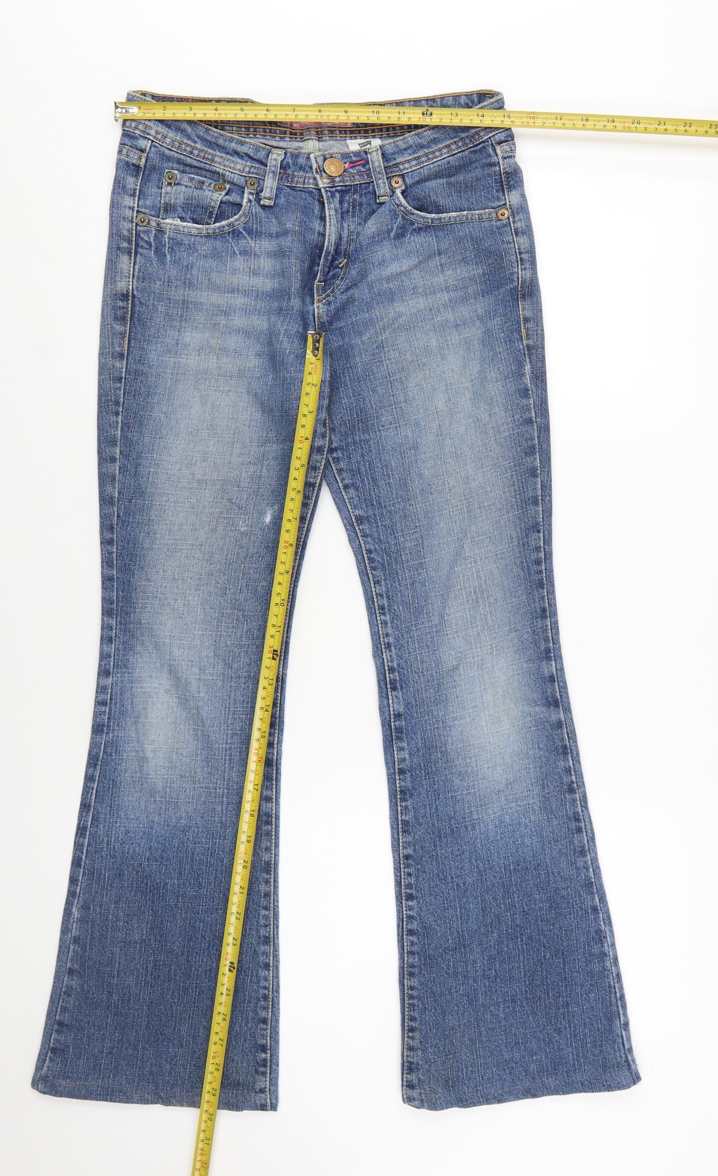 Levi's Women Blue 518 Superlow Bootcut Denim Jeans M Slim Fit