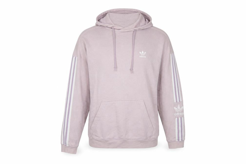 Adidas Womens Mauve Hoodie M Pullover Cotton Blend Hooded Sweatshirt