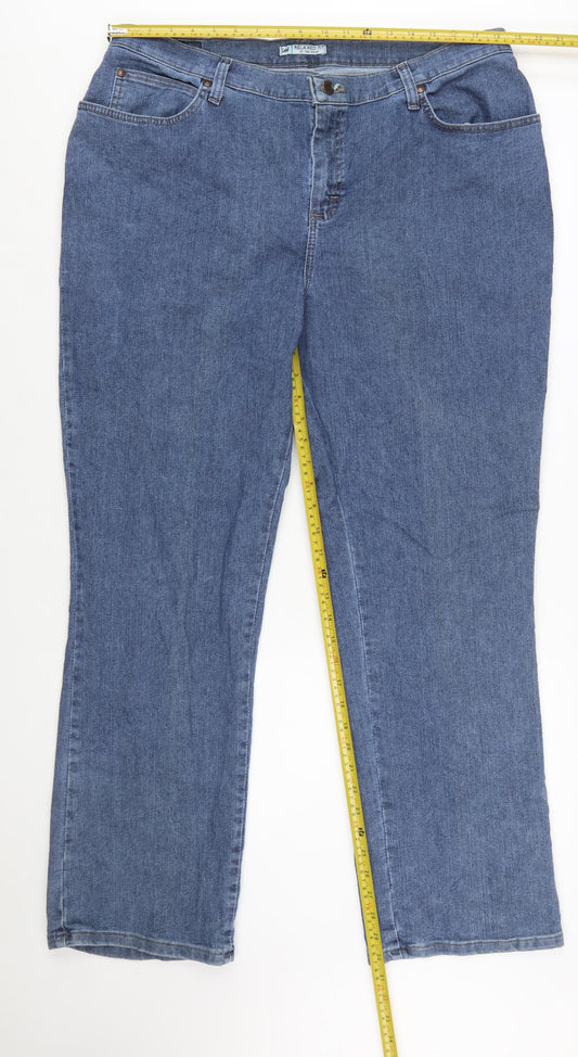 Lee Women’s Blue Relaxed Fit Straight Jeans Size 18W Plus