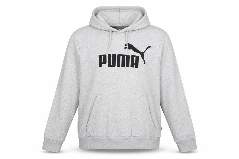 Puma Womens Grey XL Pullover Hoodie Sweatshirt Logo Cotton Blend