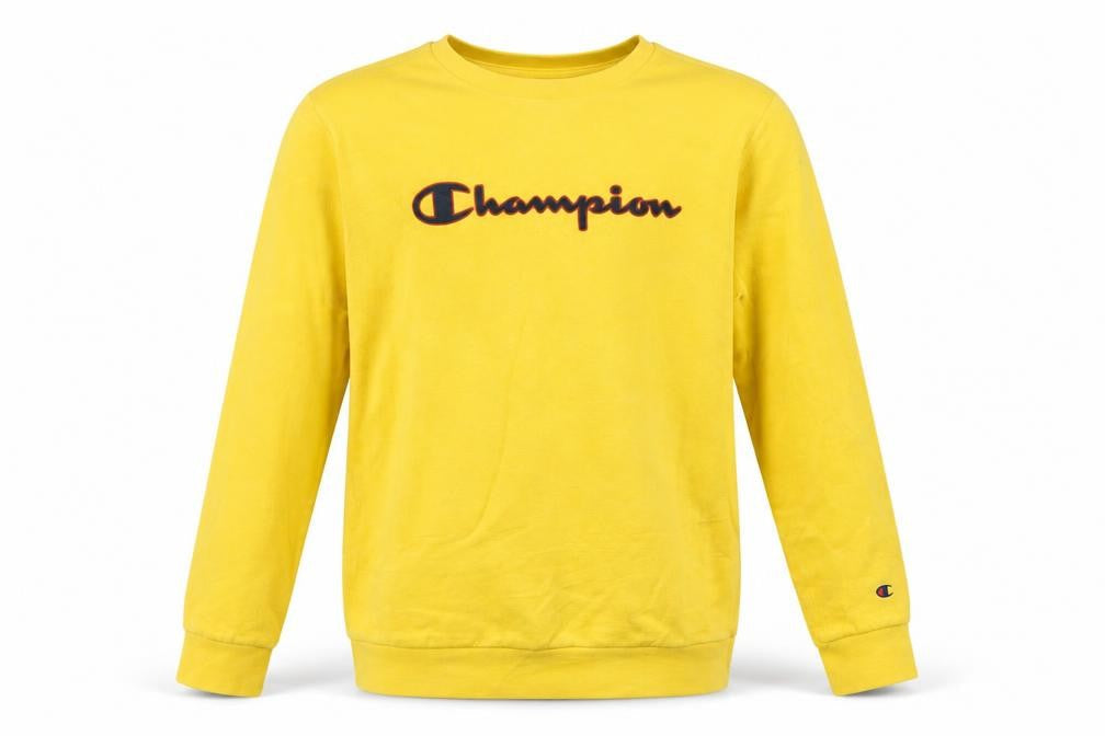 Champion Boys Yellow Logo Pullover Sweatshirt 13-14 Years X-Large