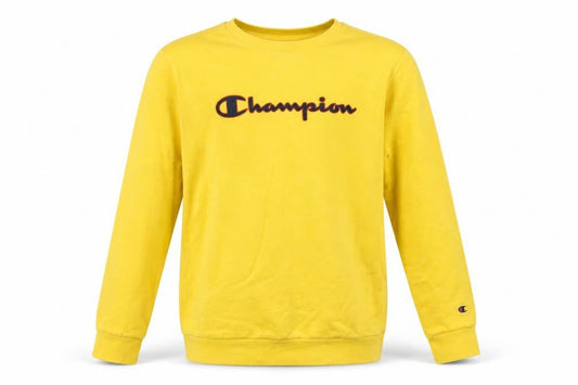 Champion Boys Yellow Logo Pullover Sweatshirt 13-14 Years X-Large