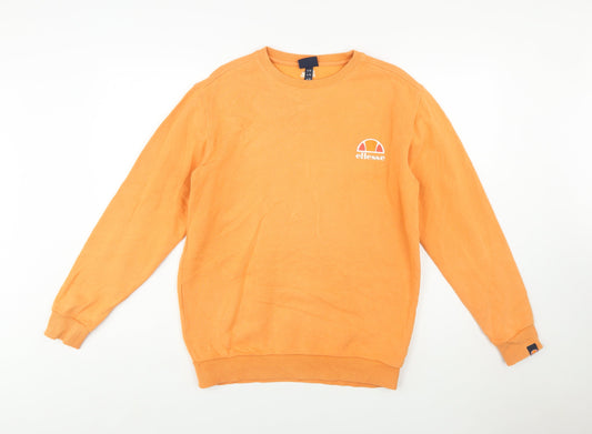 Ellesse Men's Orange XS Crew Neck Pullover Sweatshirt