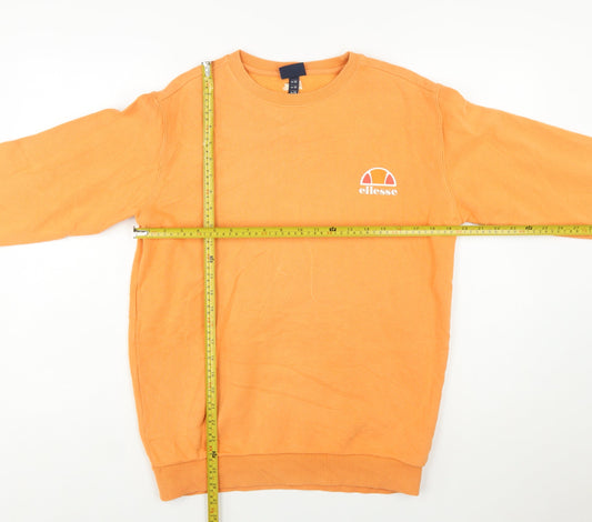 Ellesse Men's Orange XS Crew Neck Pullover Sweatshirt