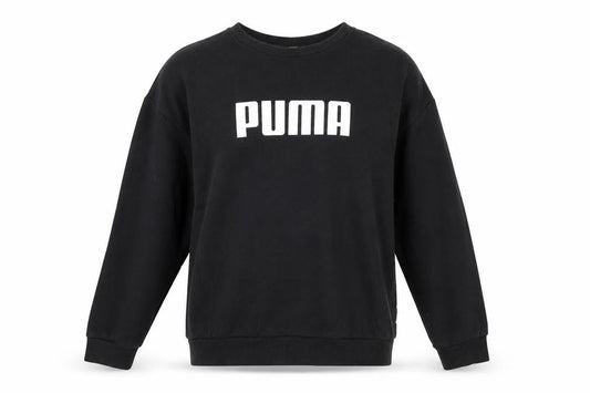 Puma Womens Black Crew Neck Pullover Sweatshirt Size 14