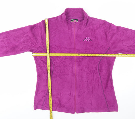 Kappa Womens Purple Fleece Full Zip Jacket Size 2XL