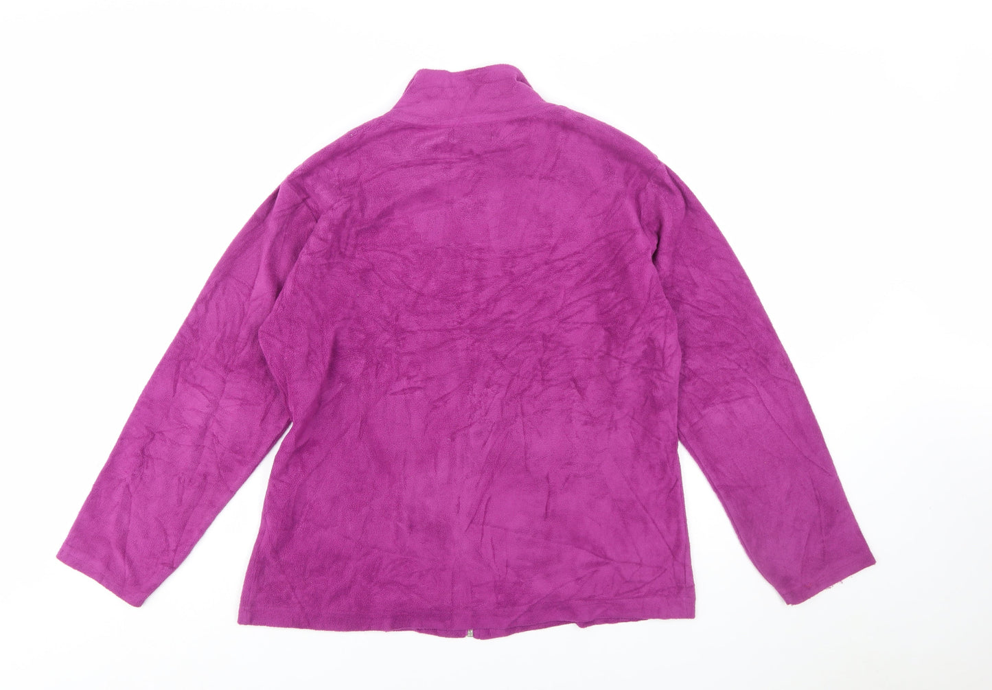 Kappa Womens Purple Fleece Full Zip Jacket Size 2XL