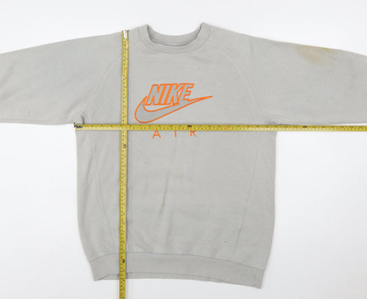 Nike Women’s Grey Air Sweatshirt XL Crew Neck Pullover Logo Print