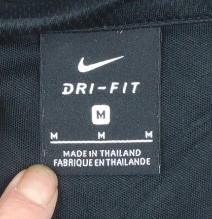 Nike Men's Black Full Zip Dri-Fit Sports Sweatshirt M
