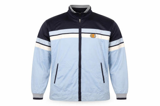 Champion Men's Blue Full Zip Retro Sports Sweatshirt Size S