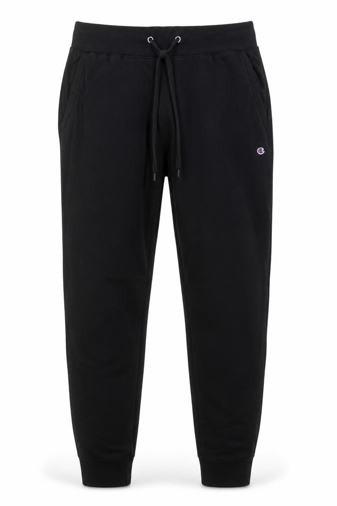 Champion Men's Black Fleece Jogger Trousers Size S Regular Fit
