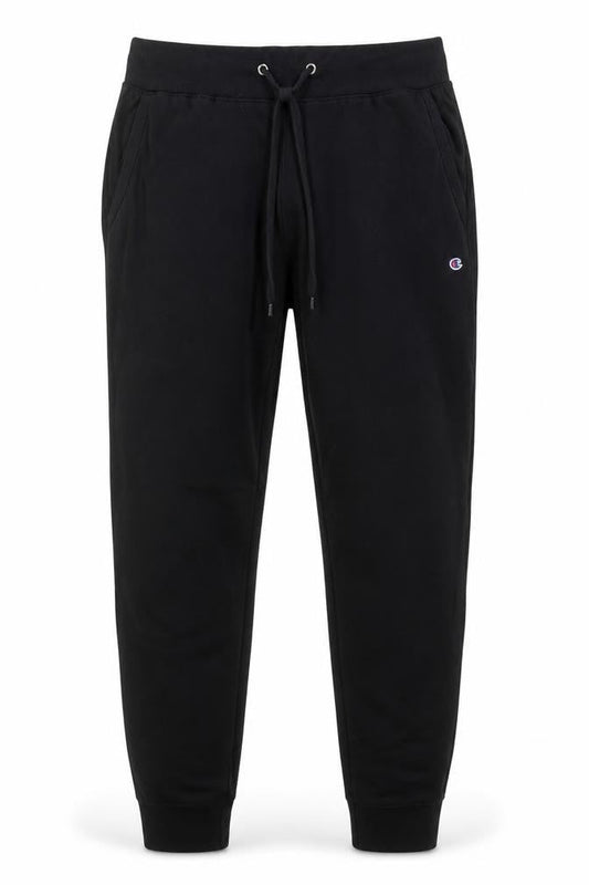 Champion Men's Black Fleece Jogger Trousers Size S Regular Fit