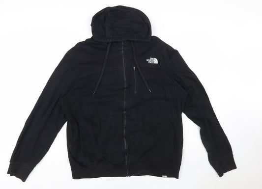 The North Face Men's Black XL Full Zip Hoodie Cotton Blend
