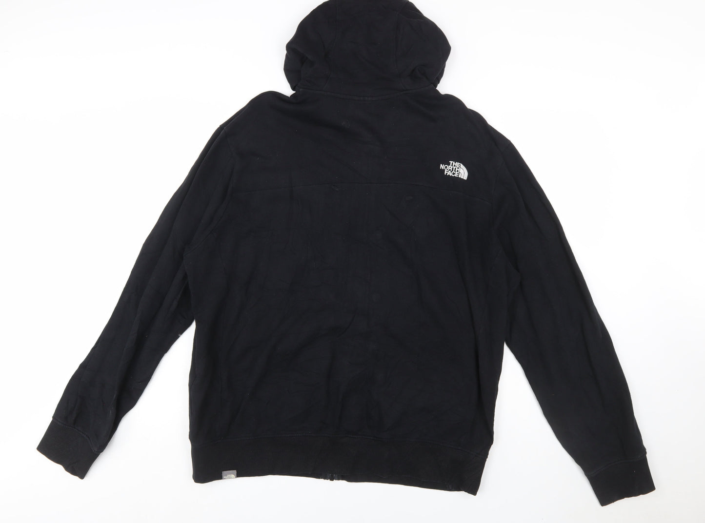 The North Face Men's Black XL Full Zip Hoodie Cotton Blend