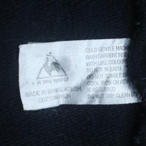 Le Coq Sportif Men's Black Pullover Hoodie L Logo Graphic Fleece